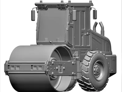 road roller static model 3D print model