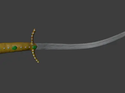 Sultans Sword Low-poly 3D model