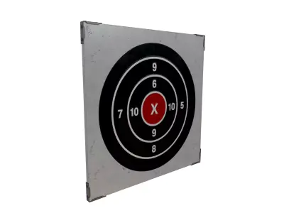 Shooting target Low-poly 3D model