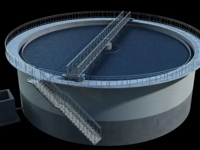 Wastewater Clarifiers 3D model