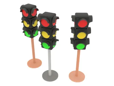 Traffic Light 3D model 19