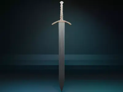 Medieval Fantasy Greatsword Low-poly 3D model