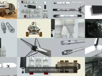 Space Travel and Contemporary 3D Model Pack