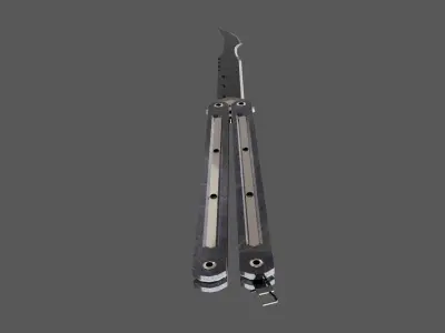 Butterfly Knife Low-poly 3D model