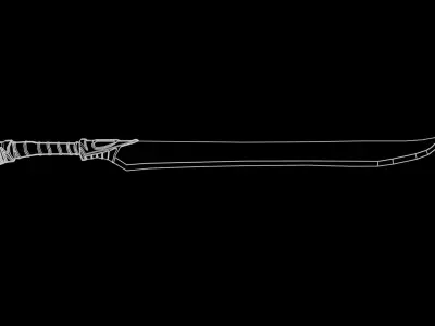 1 Hand Sword      Sharp Luxury Free 3D model