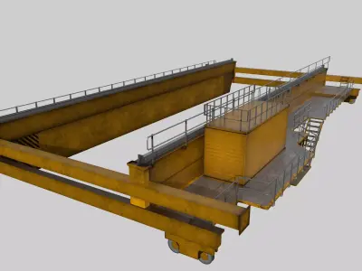 Overhead LT Structure Crane Low-poly 3D model