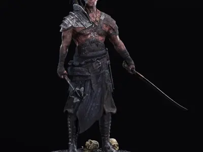 Exotic Warrior Mercenary  Low-poly 3D model