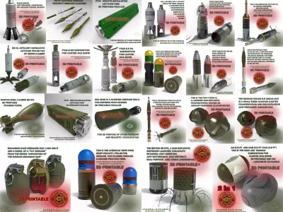 Ammunition of Russian Ukrainian war and more 3D Printable models 3D Model Pack