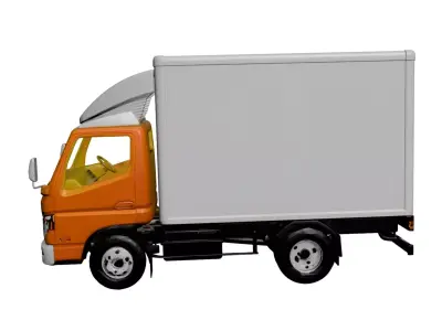 Generic Mini Box Truck Compact Urban Cargo Vehicle 04 3D model