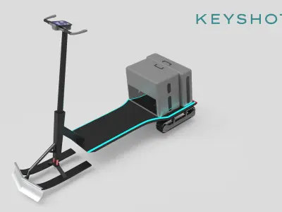  Cyber Kick Snow Scooter  3D model