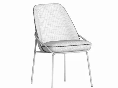 Jackie Dining Chair Berto sofas 3D model