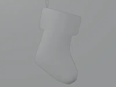 Christmas sock Free low-poly 3D model