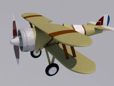 Biplane 3D model