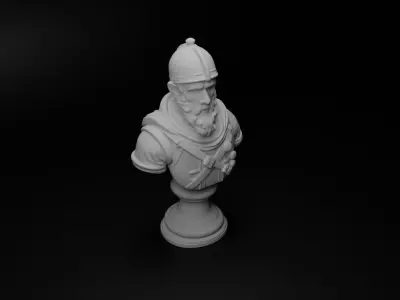 Swiss Mercenary Bust Chess 3D print model