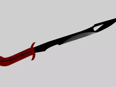 SWORD MODEL Low-poly 3D model 6
