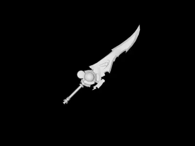 Steampunk Big Sword 3D model