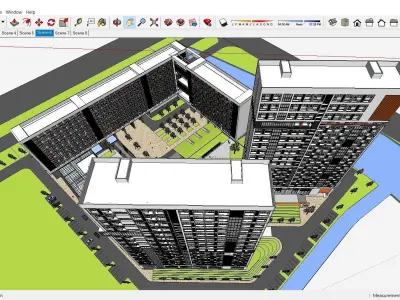 Sketchup Residential Complex A4 3D model