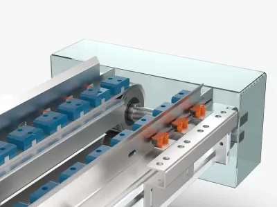 Belt Conveyor Line Free 3D model