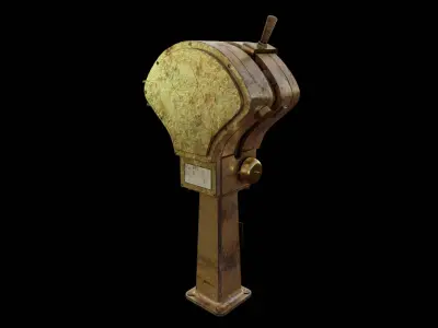 Ship engine order telegraph Free low-poly 3D model
