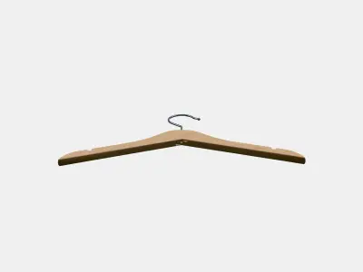 HANGA Childrens coathanger Low-poly 3D model