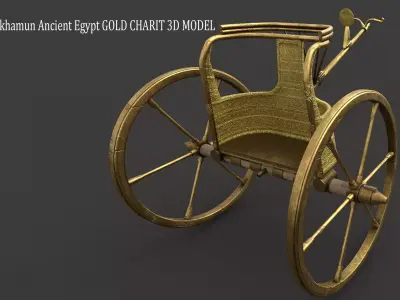 Tutankhamun Ancient Egypt GOLD CHARIT 3D MODEL Low-poly 3D model purchase