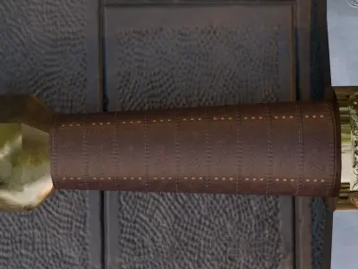 Medieval Sword Low-poly 3D model 6