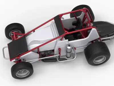 Dirt Silver Crown Car Scale 1 to 25 3D print model