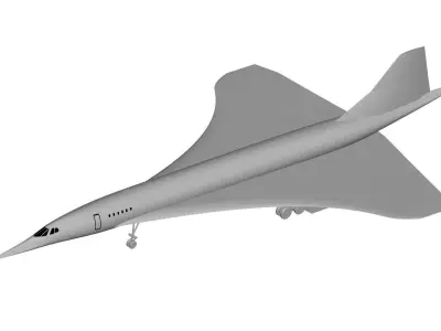 concorde jet 3D model