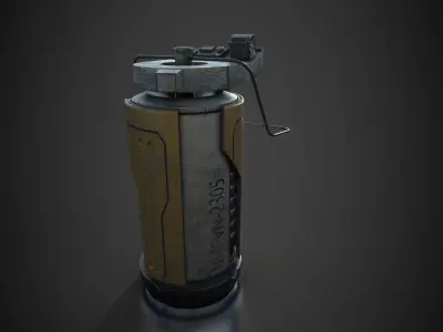 granade 3d model game ready grenade Low-poly 3D model