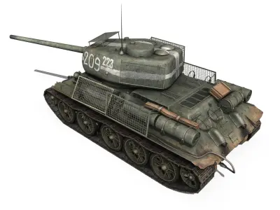 T-34 85 - Soviet medium tank - 223 3D model