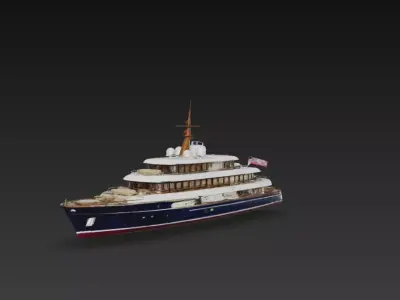 Classic Luxury Mega Yacht Vesse 3D print model