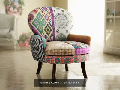 Furniture Accent Chairs Bohemian Collection 3D Model Pack