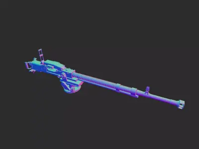 Anti aircraft machine gun 3D model