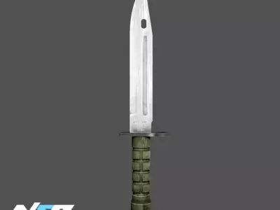 Bayonet CS GO Knife Low-poly 3D model