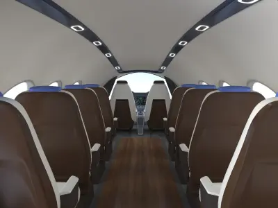 Electric Aircraft Alice Eviation with Interior 3D model