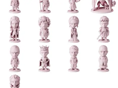 STL printable - Game of Thrones Part 2 - textured GLBs 3D print model