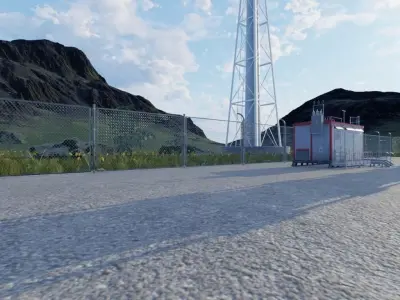 Renewable Energy Island 3D model