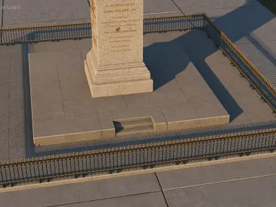 Luxor Obelisks Paris France 3D model