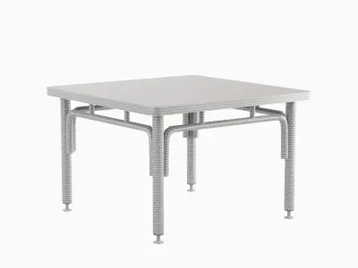 Metallic Table 02 Low-poly 3D model