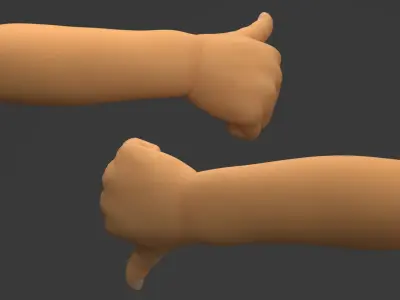  Asian Baby Hand Thumbs Up Gesture 
