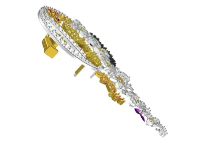 Antique Flower Brooch 3D print model