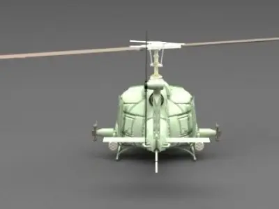 helicopter military 3D model from CGTrader
