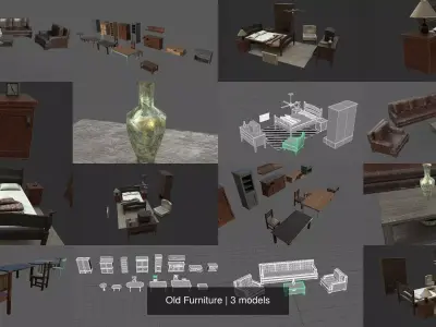Old Furniture 3D Model Pack