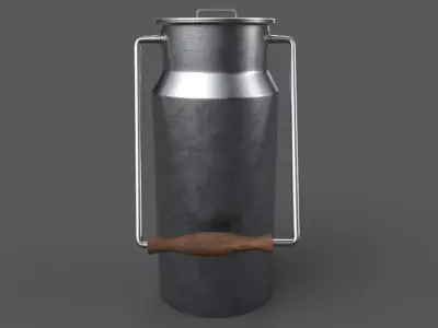 Milk Can Low-poly 3D model