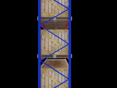 Metal Rack Low-poly 3D model