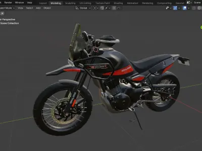 Royal Enfield Himalayan 450 Rally 3D Model 3D model