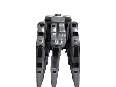 SciFi Robotic Gripper Arm Low-poly 3D model