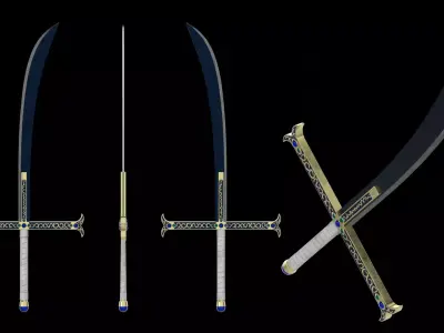 Dracule Mihawk Blade Low-poly 3D model