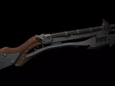 Bladed Musket Low-poly 3D model