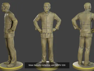 Male Security reflective vest MSRV Pack2